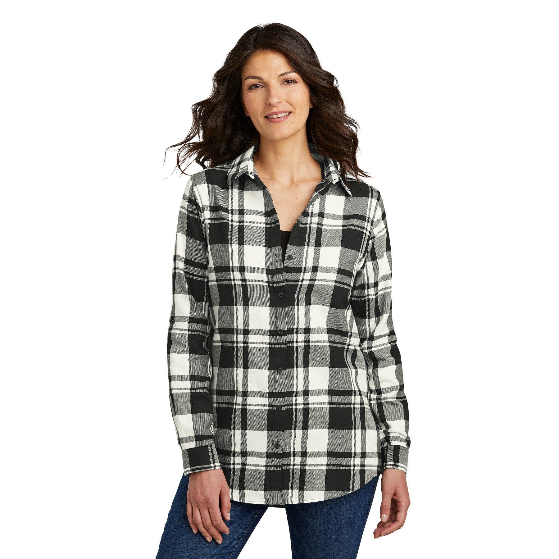 Port Authority-Port Authority® Women's Plaid Flannel Tunic . LW668-MedTech-6